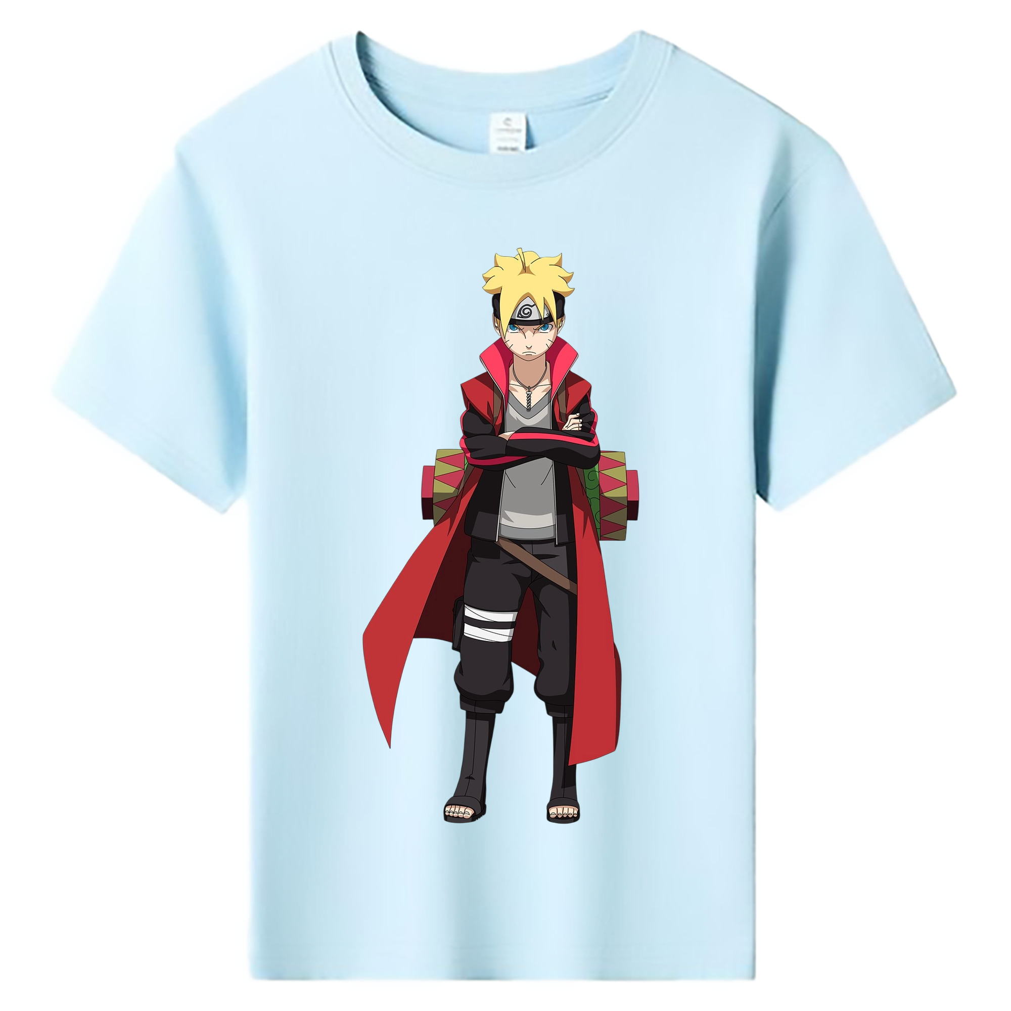 （画像用） NARUTO -ナルト- うずまき ボルト Uzumaki Boruto 綿100％キッズTシャツ（フロントプリント）